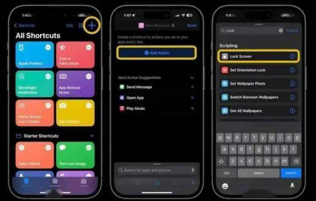赣榆苹果14锁屏维修店分享iPhone14升级iOS16.4后如何创建锁屏快捷方式 