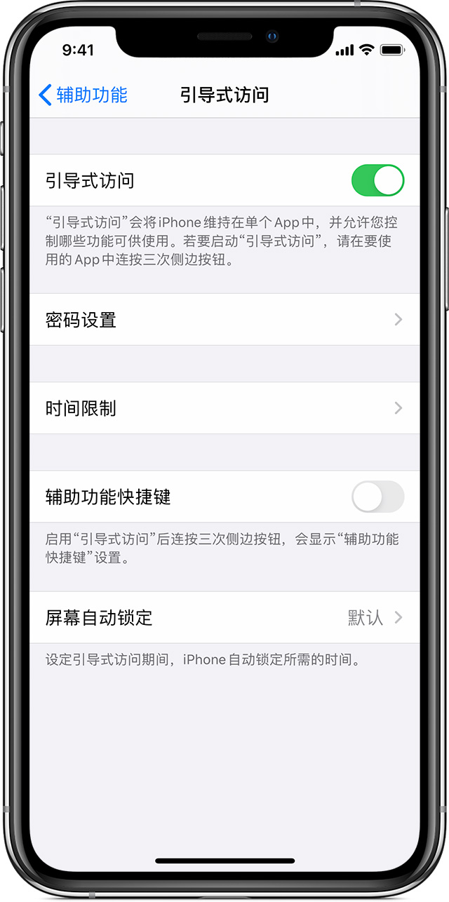 赣榆苹果手机维修分享如何在 iPhone 上退出引导式访问 