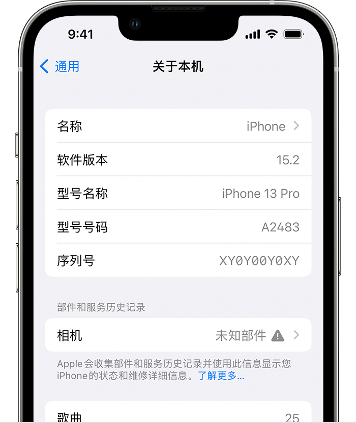 赣榆苹果维修分享iPhone 出现提示相机“未知部件”是什么原因？ 